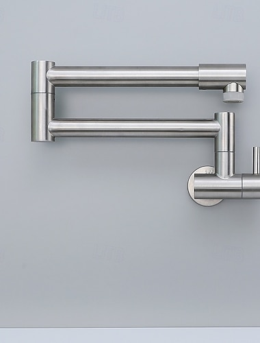  Kjøkken Kran - Enkelt Håndtak Et Hull Nikkel Børstet / Rustfritt Stål standard Tut / Køkkenkran Vægmonteret Moderne Moderne Kitchen Taps