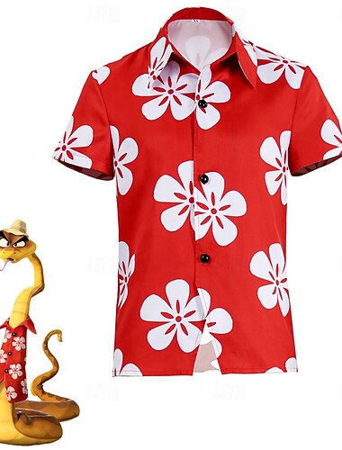  A rosszfiúk 2 Kígyó úr Blúz / Ing Hawaii Ingek Aloha Shirt Film Cosplay jelmez Filmsztár jelmez for Férfi Felnőttek Mindszentek napja Álarcos mulatság Teljesítmény Halloween