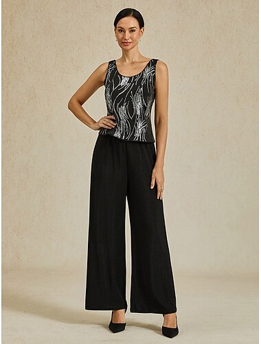  Mujer Camiseta sin mangas tipo camisola Graphic Abstracto Elegante Básico Casual Sin Mangas Tops regulares Negro Verano