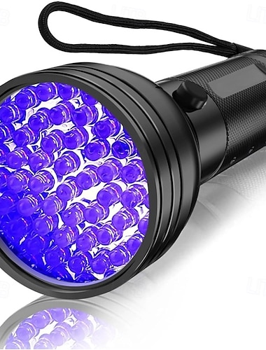  UV懐中電灯ブラックライト、51 LEDブラックライトペット尿検出器、犬/猫の尿、乾いた汚れ、トコジラミ、樹脂硬化、サソリファインダー用