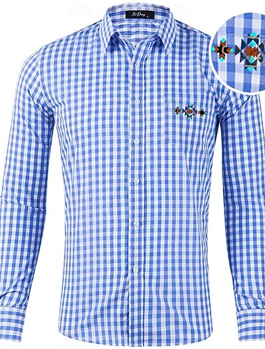  Oktoberfest Kratka Koszula Lederhosen bawarski Niemiecki Łąki Męskie Karnawał Festiwal Piwa Tkanina w stylu tradycyjnym Koszula