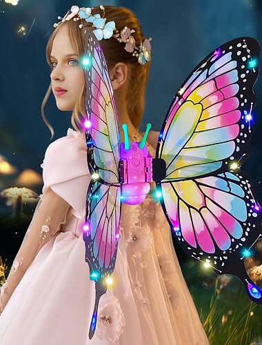 Elf Motýl předvečer Všech svatých Elektrická motýlí křídla Fantazie Hudba Bliká Třásání Dětské Dospělé Dámské Dívčí předvečer Všech svatých Karneval Výkon Párty Jednoduché Halloweenské kostýmy