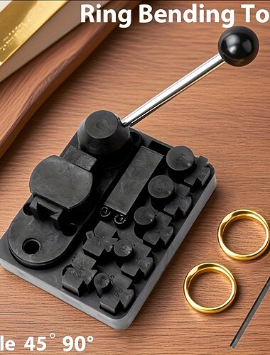 Kompaktowe narzędzie do gięcia pierścionków - zestaw do wyrobu biżuterii z regulowanym zestawem przyrządów do gięcia drutu, maszyną do zmiany rozmiaru pierścionków do biżuterii rzemieślniczej
