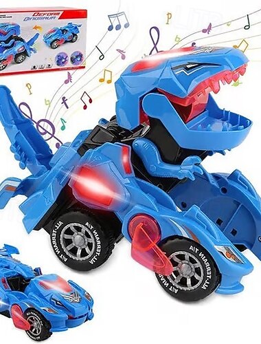  Réservoir de dinosaure transformable audiovisuel électrique avec lumières hg-788 jouet musical transformable dinosaure pour enfants