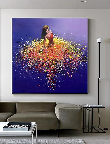  Mintura figura feminina artesanal pinturas a óleo sobre tela arte de parede decoração moderna imagem abstrata para decoração de casa pintura enrolada sem moldura não esticada