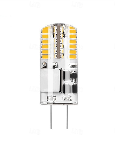  10 kpl välkkymätöntä AC/DC12V G4 LED-lamppua 2W 3W silikoni 24/48leds SMD3014 superkirkas korvaava 30W halogeeni kattokruunuvalaisin