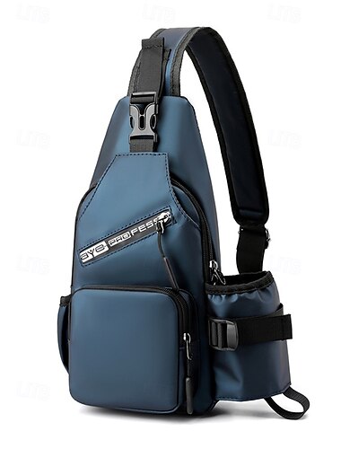  Pánská nepromokavá crossbody taška přes rameno – lehká ležérní náprsní taška s několika přihrádkami, nastavitelným popruhem a vodoodpudivou tkaninou pro cestování, outdoor a každodenní nošení