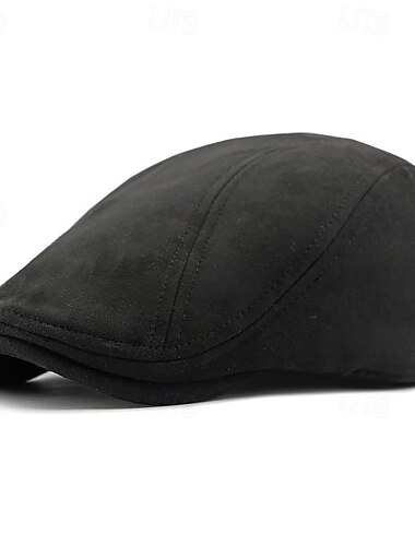  Herre Ascot Hat Newsboy Hat Sort Vin Falsk Ruskind Mode Afslappet Gade Daglig Vanlig Justérbar Solcreme Åndbart