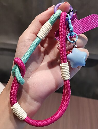  Phone Case For Lanyards Universal with Lanyard with Wrist Strap Color Gradient Geometric Pattern Polyester
