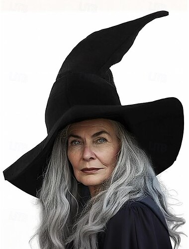  Chapeau de sorcière en velours pour femme pour Halloween – accessoire de costume gothique pointu pour cosplay, fêtes et festivals féminins