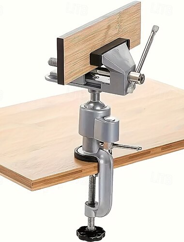  Вращающиеся на 360 градусов тиски из алюминиевого сплава - универсальный мини-настольный зажим для сверления, деревообработки, изготовления ювелирных изделий &больше! сборка не требуется, конструкция