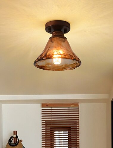  Retro glazen gangpad plafondlamp, witte marmeren plafondlamp, plafondkroonluchter, semi-inbouw plafondlamp, 85-265V