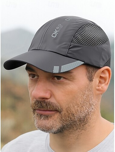  Casquette de course à séchage rapide pour homme – Casquette de sport légère et respirante avec empiècements en mesh pour activités de plein air, randonnée et course à pied