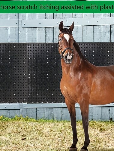  paarden &Massageborstelset voor runderen - zachte jeukpaal - krabpalen voor dieren voor veilige en bevredigende jeukverlichting - 2 stuks