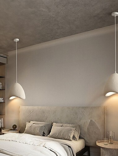  Wabi-Sabi Scandinavische hanglamp, 30 cm hoog, warm wit licht, E26 E27, verstelbare ketting