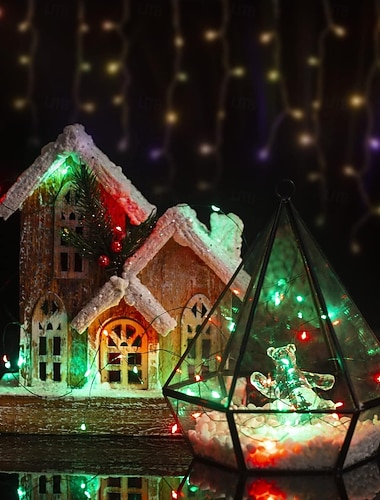  2m Lichterketten 20 LEDs Warmweiß Weiß Rot Kupferdrahtlichter Halloween Wasserdicht Urlaub Batteriebetrieben