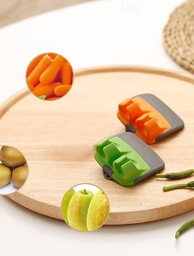  3 τεμάχια αποφλοιωτής δακτύλων με κοφτερή λεπίδα, δακτύλιος αποφλοιωτής λαχανικών και φρούτων, πολυλειτουργικό μαχαίρι χειρός για χρήση στην κουζίνα