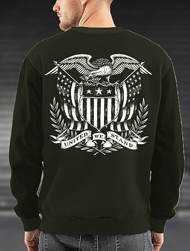  4 luglio 2026 250° Giorno della Memoria Felpa con cappuccio a maniche lunghe grafica designer crew neck streetwear per uomo casual all'aperto