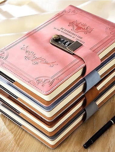 A5 200 stran retro kniha s hesly a zámkem diář zesílený kreativní ruční kniha studentský poznámkový blok papírnictví pořadač