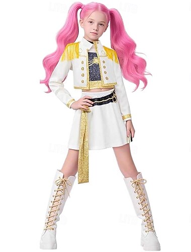  مستوحى من المعبود الكوري نجم البوب كوستيوم أزياء فنتازيا المعبود الافتراضي تأثيري الفيلم for للفتيات أطفال عيد الرعب مهرجان أداء كوميك كون معرض الأنمي