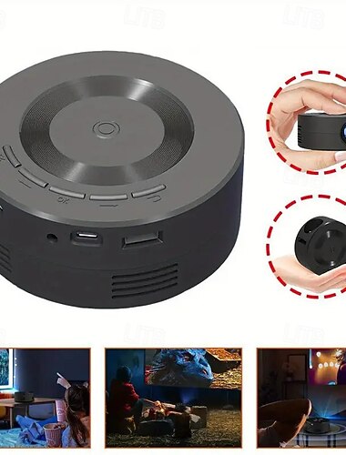  Přenosný mini projektor S1 pro domácí kino kdekoli - kompatibilní s chytrými telefony, notebooky, HDMI, USB a SD kartami
