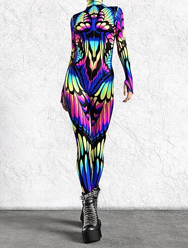  Vzorované obleky Zentai Cosplay kostým Bodýčko Potisk Karnevalový kostým Oblek na celé tělo Pánské Dámské Sexy kostým předvečer Všech svatých Kostým pro Výkon Párty Plesová maškaráda Dospělé