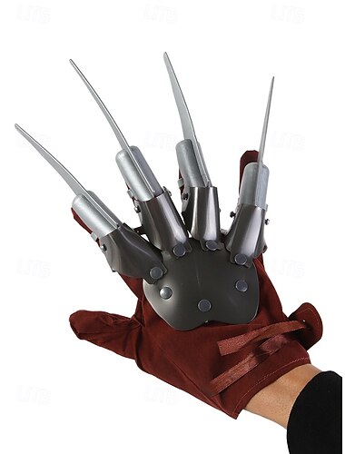  Halloween klauwhandschoen voor heren – eng horror kostuumaccessoire met lange metalen messen voor cosplay, feest- en maskerade-outfits
