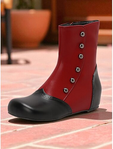  Dames enkellaarsjes met tweekleurige knopen in lavendel en zwart - imitatieleren schoenen in Edwardiaanse vintage stijl uit de jaren 20 voor cosplay, steampunk en historische kostuums