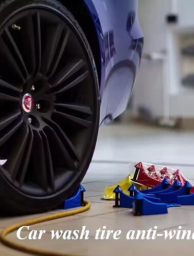  Lot de 2 outils de nettoyage et de lavage de voiture, débouchage de conduits de lavage de voiture, empêche les tuyaux de se coincer sous les roues, glissière de tuyau, cale de pneu