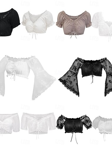  Hembiträde halloween Blus / Skjorta Cosplay Spets Vuxna Dam Oktoberfest öl Karnival Enkla Halloween kostymer Klä ut