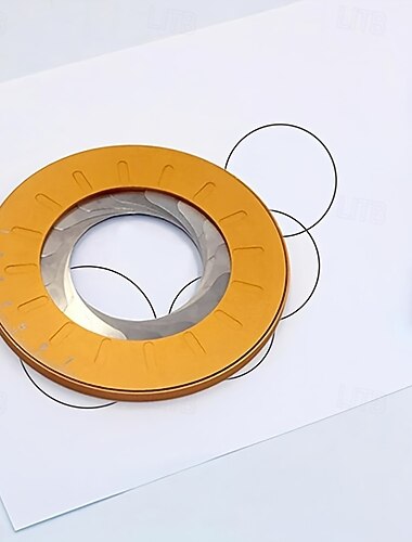  أداة رسم دوائر دقيقة قابلة للتعديل - مسطرة قياس معدنية مزدوجة لأقطار الأنابيب &تصميمات النجارة، غير كهربائية، مادة نحاسية متينة، أداة نجارة