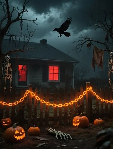  πλαστικά φώτα αλυσίδας για το Halloween 2m 100led ηλιακή ενέργεια πάρτι για το Halloween δωμάτιο διάδρομος βεράντα σκηνή τρόμου ατμόσφαιρα εξωτερική εσωτερική αδιάβροχη διακόσμηση