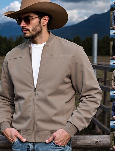  Ανδρικά Faux Suede Blazer Casual Jacket Διακοπές Καθημερινά Διατηρείτε Ζεστό Τσέπη Φθινόπωρο Χειμώνας Σκέτο Μοντέρνα Κλασσικό Όρθιος Γιακάς Κανονικό Μαύρο Βαθυγάλαζο Καφέ Πράσινο Χακί Μπλε Απαλό