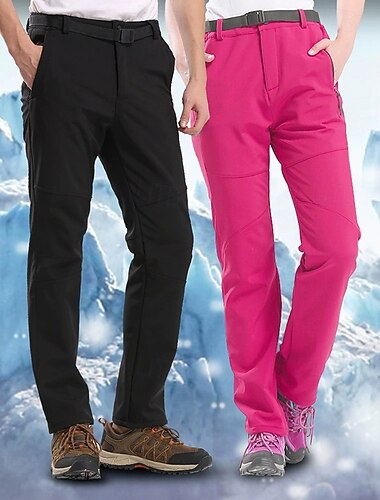  Dames Cargohosen broek Modieus Casual Volledige lengte Natuurlijk Effen Vetoketju Gesp Comfortabel verdikken Straat Feestdagen Alledaagse kleding bordeaux Amethist Zwart Blozend Roze Winter Normale