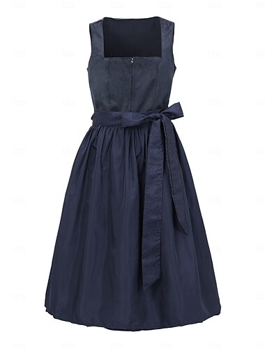  Oktoberfest Klänningar Dirndl Trachtenkleader Hembiträde Bavarian Tyska Ängar Dam Traditionell stil tyg Klänning Förkläde Utan blus
