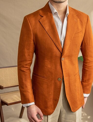 Herren Leinenblazer Blazer Geschäft Cocktailparty Hochzeitsfeier Mode Lässig Frühling Herbst 30 % Leinen 60% Polyester Einfach Tasche Knöpfe Bequem Einreihig Blazer Schwarz Weiß Braun Grün   Herren Leinenblazer Blazer Geschäft Cocktailparty Hochzeitsfeier Mode Lässig Frühling Herbst 30 % Leinen 60% Polyester Einfach Tasche Knöpfe Bequem Einreihig Blazer Schwarz Weiß Braun Grün