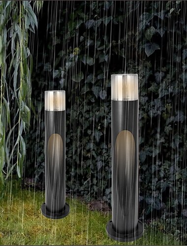  Εξωτερικά φώτα LED 60cm ακρυλικό μεταλλικό φως, μοντέρνο φωτιστικό κήπου, IP65 ανθεκτικό στις καιρικές συνθήκες, φωτιστικό δαπέδου κήπου
