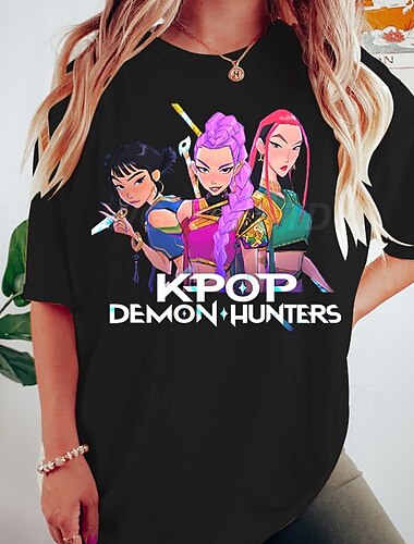  Cacciatori di demoni KPop Cacciatore di demoni Rumi Cacciatrice T-shirt Personaggio Grafico Per Per donna Adulti Mascherata Stampa a caldo Feste Casual Quotidiano
