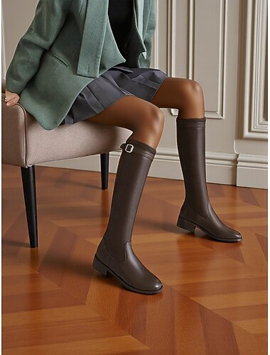  Kniehohe Reitstiefel für Damen – Overknee-Schuhe im Urban Fashion Style für Damen-Streetwear und City-Outfits