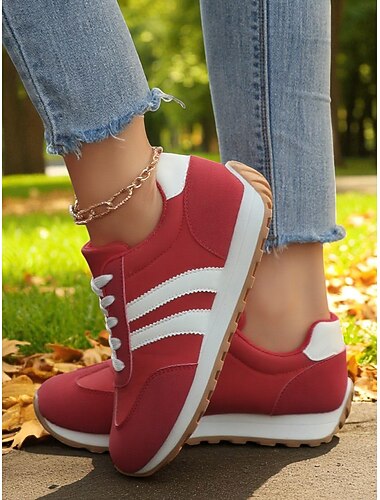  Røde snøresneakers til kvinder – lette sportssko til fitness, jogging og hverdagssport