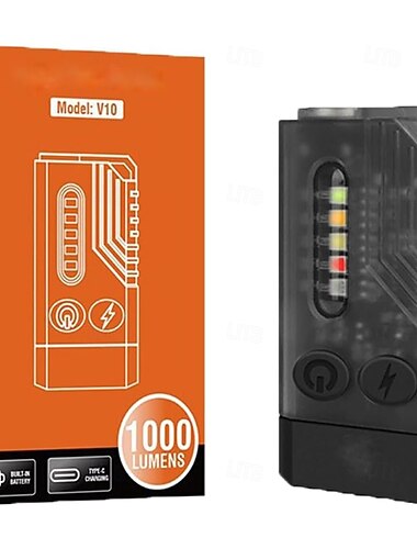  ミニ LED 懐中電灯、赤色 UV 青色光を備えた小型の強力な EDC 懐中電灯、マグネット式ミニキーチェーン懐中電灯、キャンプ用充電式防水懐中電灯