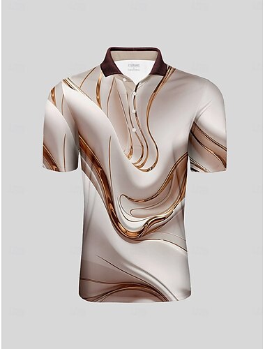  Férfi POLO trikó khakizöld Rövid ujjú Felsők Golf Attire Ruházat Felszerelések Viselés Ruházat
