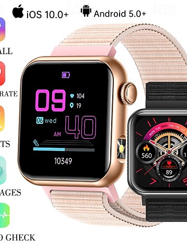  iMosi TK50 Orologio intelligente 1.72 pollice Orologio da Corsa Fitness Smartwatch Bluetooth Monitoraggio della temperatura Contapassi Promemoria chiamata Compatibile con Android iOS Da donna Da uomo