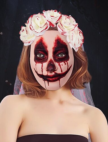  Зомби Призрачная невеста День всех святых Маски Корона с вуалью Ужас Страшный костюм Жен. Хэллоуин Карнавал Выступление Для вечеринок Легкие костюмы на Хэллоуин Одеваемся