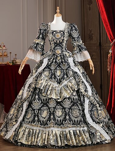  Rokoko-Ballkleid für Damen aus dem 18. Jahrhundert, Prinzessin Maria Antonietta, Rokoko, viktorianisches Renaissance-Urlaubskleid