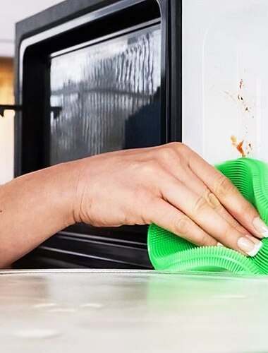  5 stuks siliconen multifunctionele schuursponsjes, antiaanbak afwasdoekjes, keukenreinigingspads voor potten, pannen, vaatwerk, herbruikbare huishoudelijke schuursponsjes