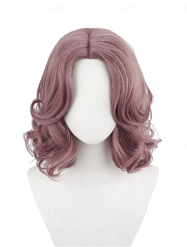  Paruka Er Melina pro cosplay, žáruvzdorná, syntetická, s vlasy, na karneval, halloween, párty, rekvizity