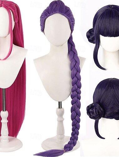  Paruka Rumi pro cosplay, anime, kostým Zoey Mira, paruky s dlouhými rovnými vlasy pro ženy, halloweenské doplňky, rekvizity