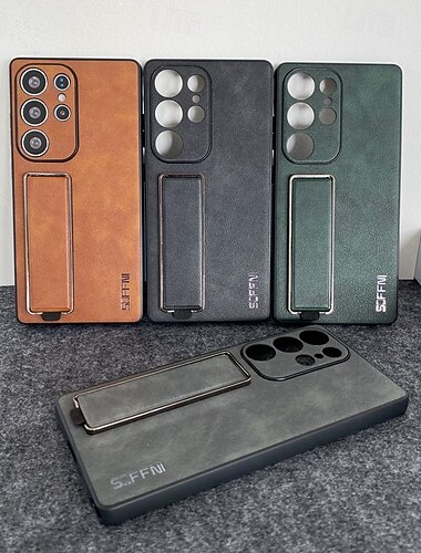  טלפון מגן עבור סמסונג גלקסי S25 Ultra S24 Ultra S23 Ultra כיסוי אחורי עם רצועת יד רגלית עמיד בזעזועים רטרו TPU צפוי