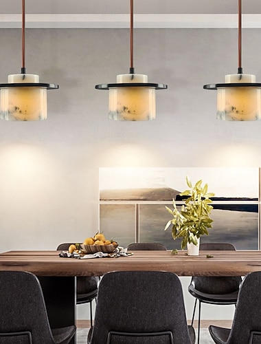  művészi márvány gömb alakú függeszték, fa meleg fehér fényű E29 állítható lánccal